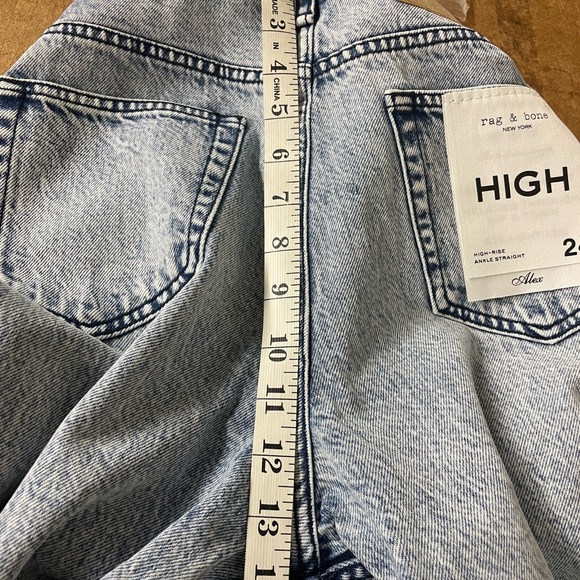 RAG & BONE New York,Alex High-Rise Straight-Venice,Light Indigo Jean,NEW Size 24 - Picture 8 of 8